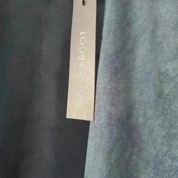 Meg & Margot teal faux  suede jacket size small - Picture 5 of 6